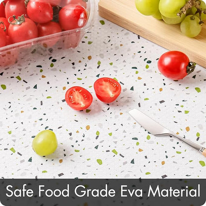 Cooyes Shelf Liner – Premium Non-Adhesive Cabinet and Drawer Liner for Kitchens – Waterproof Shelf Paper with Modern Pattern – Durable EVA Cabinet Mat – Easy to Cut