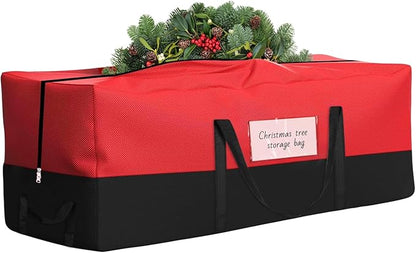 Christmas Tree Storage Bag, Fits Up 8 Ft Tall Artificial Trees, Heavy-Duty 600D Oxford Tree Bag with Reinforced Handles Zipper Clear Pocket, Storage Bags for Moving Items, Clothing, Outdoor, Bedding