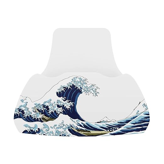 PlayVital The Great Wave Controller Display Stand for ps5, Gamepad Accessories Desk Holder for ps5 Controller with Rubber Pads