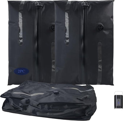 Vacuum Bag for Travel,2025 New Travel Vacuum Bags for Luggage,Compression Packing Cubes with Pump,Foldable and Portable,Compression Suitcase for Camping/Fitness/Beach/Moving