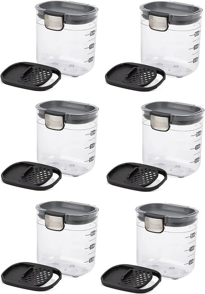 Progressive PKS-401 1.5 Cup Mini Prokeeper+ Airtight Silicone Seal Storage Container Great For Spices & Baking Acessories (6- Piece)