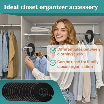 Sukh Closet Dividers 30pcs - Plastic Clothes Organizer Shelf Tags Labels for Clothing Rack Wardrobe Store Warehouse Nursery Must Haves Boutique Supplies Sturdy Durable Flexible No Burrs (Black)