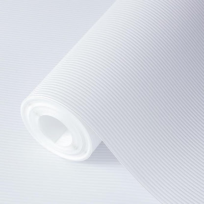 Hersvin Shelf Liners 20 in x 20 ft EVA Drawer Mats, Non-Adhesive Cupboard Protector, Kitchen Cabinet Lining Fridge Liner (White Stripe, 50.8x610cm)