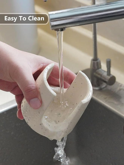 SDALI HOME Concrete Sponge Holder for Kitchen Sink Counter,Kitchen Dish Rack,Sponge Caddy for Sink Countertop Organizer and Elegant Decor,Waterproof/Heavy (Light Beige)