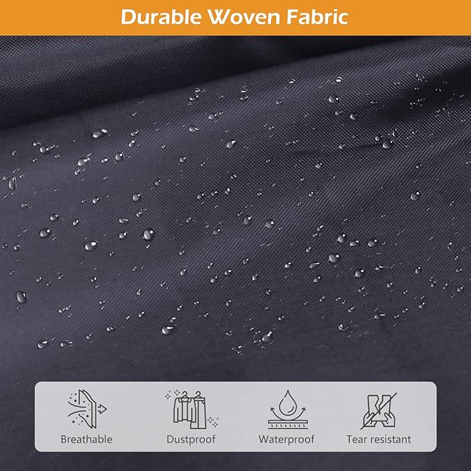 MISSLO 65" Gusseted Hanging Garment Bags for Travel Long Dress Cover Water Resistant Sturdy Fabric Dress Bags for Gowns Long Closet Clothes Protectors, Black