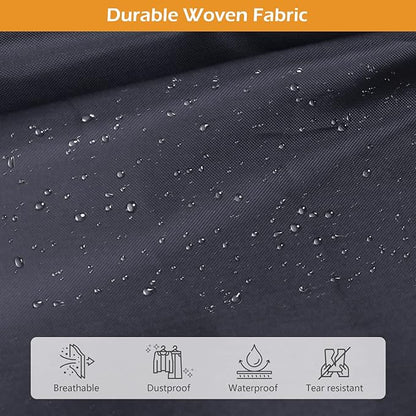 MISSLO 65" Gusseted Hanging Garment Bags for Travel Long Dress Cover Water Resistant Sturdy Fabric Dress Bags for Gowns Long Closet Clothes Protectors, Black