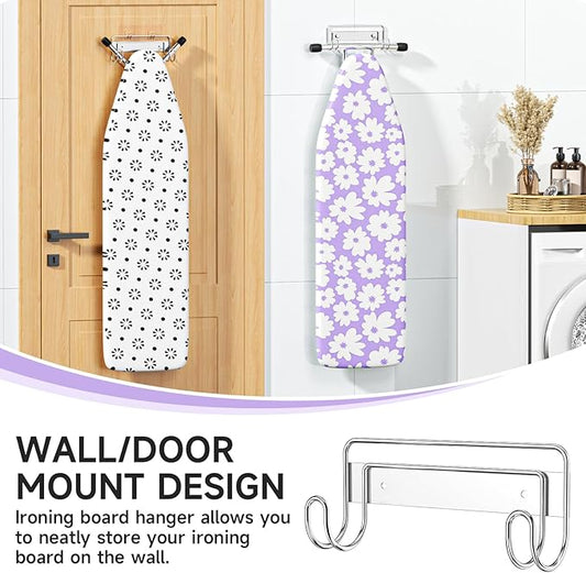 Ironing Board Holder Wall Mount, Iron Board Holder Stainless Steel, Wall Mounted Ironing Board Hanger, Y T Leg Laundry Rooms Iron Board Holder for Wall Heavy Duty