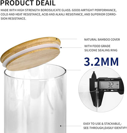 ZOMUIA Glass Coffee Containers Airtight Coffee Bean Storage Jars with Shelf, 2Pcs 44oz Coffee Station Organizer Coffee Canisters, Kitchen Food Storage Jars for Coffee, Sugar, Candy, Oats, Nuts