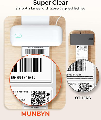 MUNBYN Bluetooth Thermal Label Printer RealWriter RW402B, 4x6 Shipping Label Printer for Small Business, Compatible with Android, iPhone and Windows, Mac, Chromebook, Ebay, USPS, FedEx, Shopify