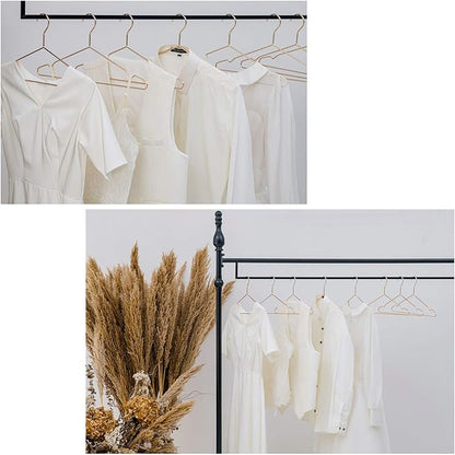 Better to U 17 Inch Heavy Duty Slim Metal Clothes Hanger for Shirts, Blouses, Coats, Suits, Wedding Dresses - Space Saving, Rose Gold, 20 Pack