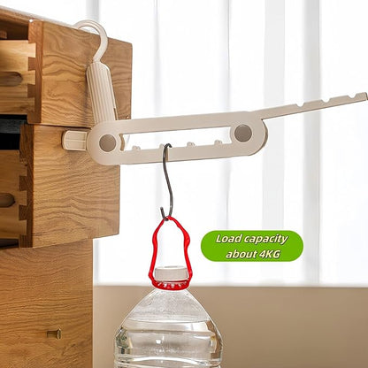 Folding Clothes Drying Rack - Portable Collapsible with Hook - Travel Essentials for Cruise Ship, RV, Hotel & Small Room
