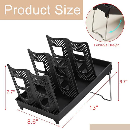 Coffee Cup Holder, Plastic Cup Holder 6 Slots, Suitable for Countertop Coffee Station, Bar, Restaurant, Breakroom Home