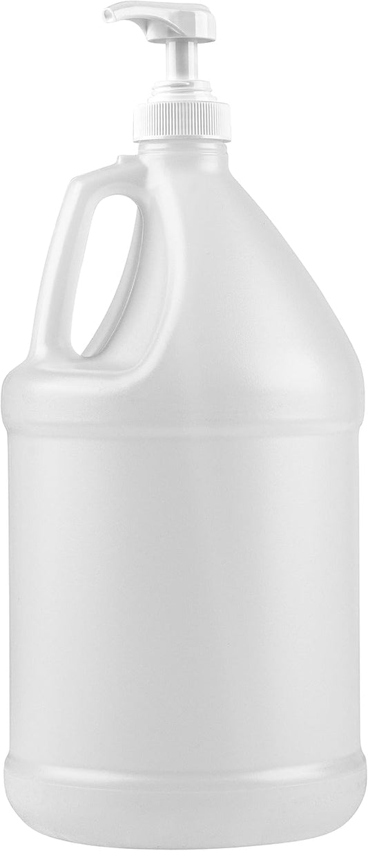 Kitchentoolz 1-Gallon Plastic Jug with Pump Dispenser - Ideal for Epoxy Resin, Laundry Detergent, Liquid Soap, Snow Cone Syrup, Batter
