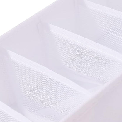 Qozary 3 Pack Sock Underwear Drawer Organizer Dividers, Collapsible Cabinet Closet Storage Boxes for Clothes, Socks, Lingerie, Underwear, Tie, Belt, Baby, Bedroom