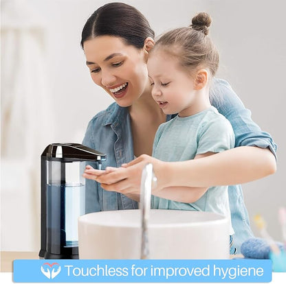Secura 17 oz Automatic Liquid Soap Dispenser, Touchless Battery Operated Hand Soap Dispenser with Adjustable Soap Dispensing Volume Control Dial, Personal Care Dispenser (Dark Gunmetal)