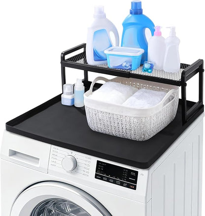 BALAPET Washer Dryer Countertop with Adjustable Shelf, Expandable Washer and Dryer Countertop with Non-Slip Mat, Universal Fit Large Space Laundry Room Organization(23.6x8.6x7in)