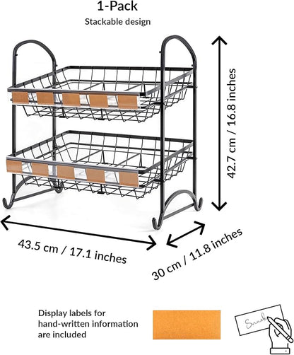Candy Display Rack | Stackable Candy Organizer | Countertop Snack Organizer 1-Pack