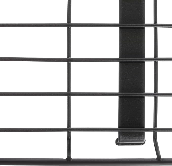 Household Essentials Rear Display Over-The-Washer Storage Shelf to Organize and Store Laundry Room Supplies, Matte Black