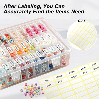 Bead Organizer Box，31Pcs Clear Bead Organizers and Storage Mini Rectangle Plastic Containers, Ideal for DIY Jewelry, Bracelet Making, Nail Art & Small Craft Parts