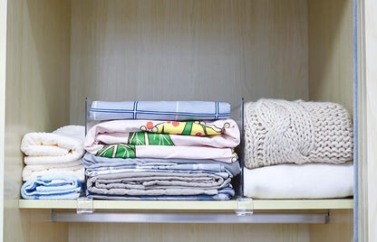 CY craft Shelf Dividers for Closets, Clear Acrylic Shelf Divider for Wood Shelves and Clothes Organizer/Purses Separators Perfect for Kitchen Cabinets and Bedroom Organizer,2 Pieces