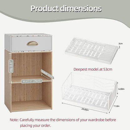 NETEL Pull Out Cabinet Organizer, 4 Pack No Drill Slide Out Drawers for Kitchen Cabinets, Metal Pantry Pull Out Shelves, Kitchen Cabinet Organizer, Pull Out Home Organizers, 11.8"W X 20.86"D X 6.9"H