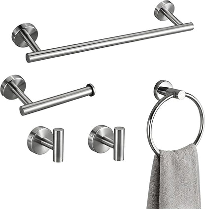 Towel Racks for Bathroom, Paper Towel Holder Shower Shelves Bath Towel Bar Set Stainless Steel Towel Racks for Bathroom Wall Mounted 1 Set (Silver)