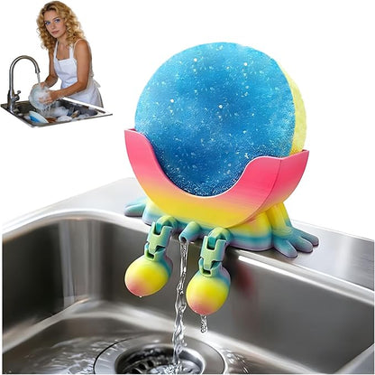 YHWABOICE Peeing Scrub Sponge Holder - Funny Sink Sponge Sponges Holder for Kitchen & Bathroom, Auto Draining Organizer, Kitchen Sink Drainer Rack (Colorful)