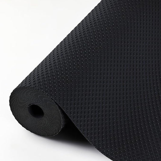 Hersvin Shelf Liners, 24 in x 20 ft Kitchen Drawer Mats, Non-Adhesive EVA Cupboard Protector, Cabinet Lining (Black Dot)