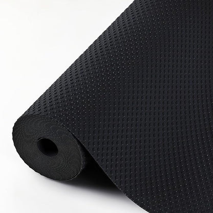 Hersvin Shelf Liners, 20 in x 20 ft Kitchen Drawer Mats, Non-Adhesive EVA Cupboard Protector, Cabinet Lining (Black Dot)
