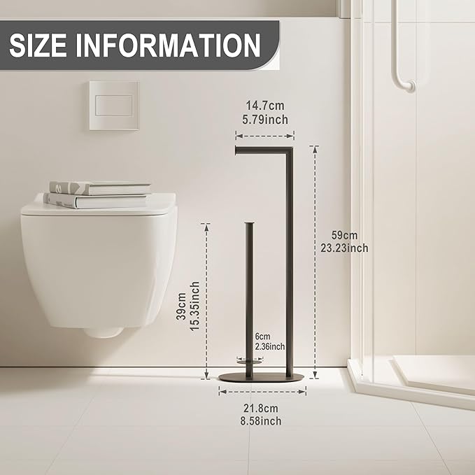 Black Toilet Paper Holder is Crafted from Premium Metal Material,ensuring it Remains Rust-Proof and Durable Over Years of use.
