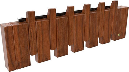 Wall Mounted Coat RackHooks Piano Key Hangers Natural Solid Wood Hanger Non-Woven Fabric Clothes Hangers for Closet, Kitchen, Bedroom, Bathroom, Entryway (Led Walnut, 6 Hooks)