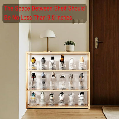 20PACK Shoe slot Organizer for Closet Double Deck Shoe Space Saver Adjustable Shoe Stacker Organize Clear Shoe Slot for Closet Clear Shoe Rack Organizer