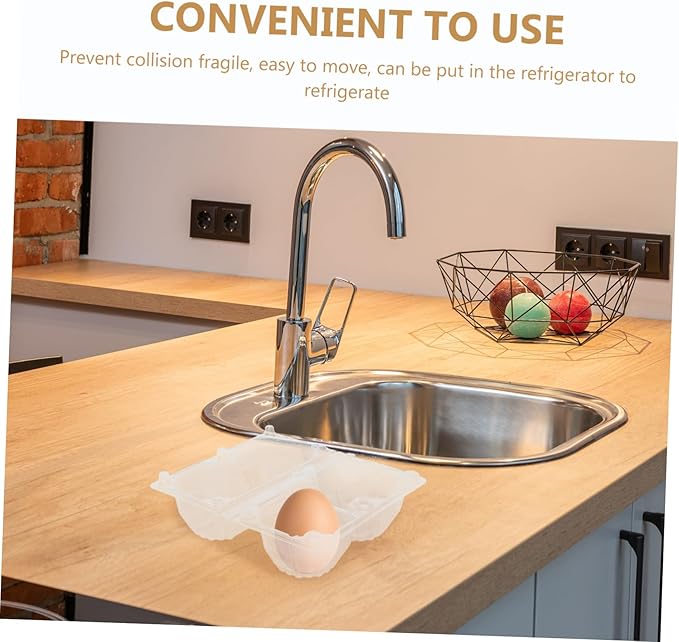 6pcs Goose Egg Packaging Box Egg Crate Plstic Egg Tray Half Dozen Egg Cartons Egg Storage Organizer Goose Egg Holder Clear Egg Cartons Holder Pulp Egg Cartons Eggs Pvc Transparent