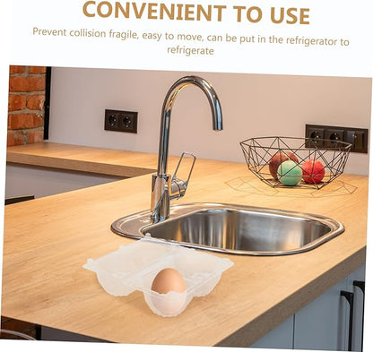 6pcs Goose Egg Packaging Box Egg Crate Plstic Egg Tray Half Dozen Egg Cartons Egg Storage Organizer Goose Egg Holder Clear Egg Cartons Holder Pulp Egg Cartons Eggs Pvc Transparent