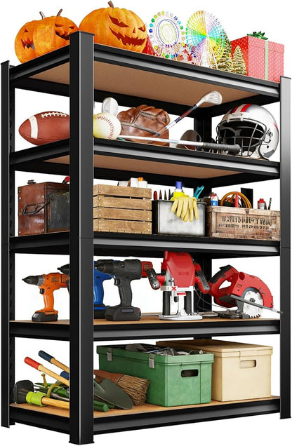 72" H Garage Storage Shelves 5-Tier,Garage Storage System Shelves Adjustable 2000LBS,Storage Shelving for Basement,Pantry,Kitchen,Warehouse,72" H x 35.4" W x 15.7" D