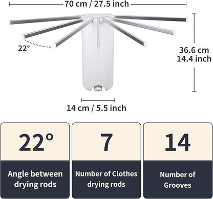 Wall Mounted Clothes Drying Rack Tripod,Foldable Drying Rack,Wall Mounted Dryer Rack Clothing,Over The Door Drying Rack for Laundry Bedroom Household Aluminium