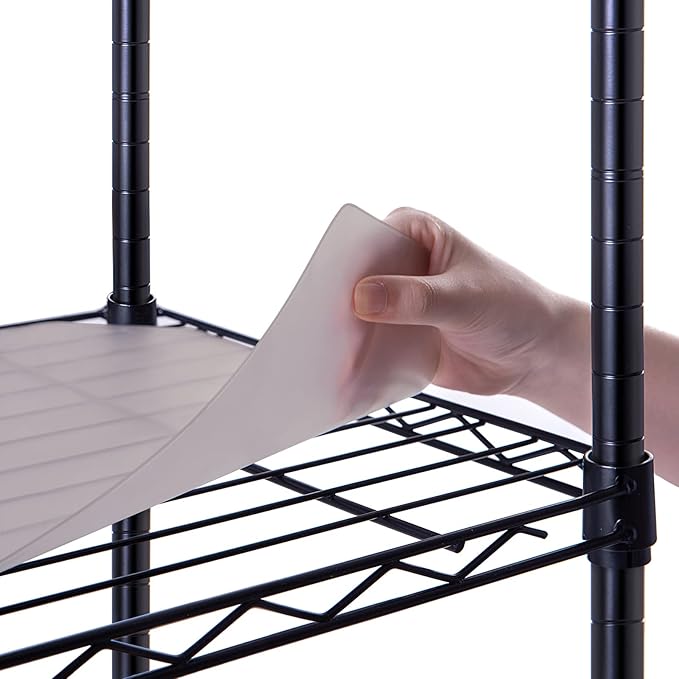 Poofzy Wire Shelf Liner 14 x 30, Set of 5 Shelf Liners for Wire Shelving Plastic Non-Adhesive for Pantry, Kitchen Cabinets (Gray)