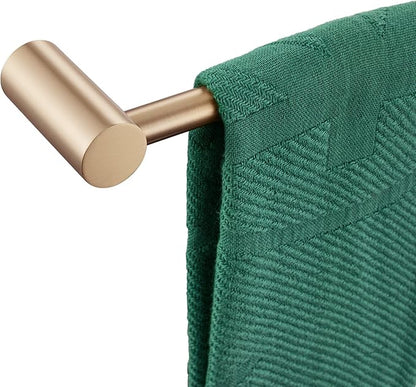 KOKOSIRI Bath Towel Bar 20-Inch Hand Towel Holder Single Rail for Lavatory and Bathroom Wall Mounted Champagne Bronze Stainless Steel, B4007CPG-L20