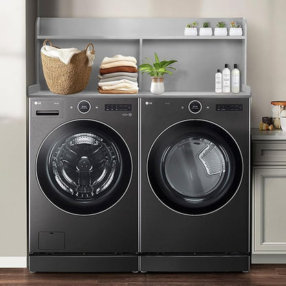 Royxen Laundry Countertop with 20“ Shelf Universal Fit, Washer and Dryer Countertop with Storage Space, Gray