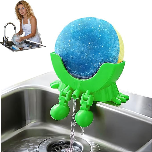 YHWABOICE Peeing Scrub Sponge Holder - Funny Sink Sponge Sponges Holder for Kitchen & Bathroom, Auto Draining Organizer, Kitchen Sink Drainer Rack (Green)