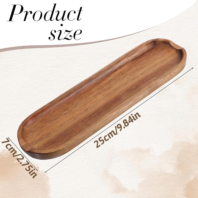Wooden Pen Tray Wood Brown Tray Pen Holder Wooden Desk Trays Desk Accessories, Minimalist Pencil Rest Suitable for Home, Office Art Accessories