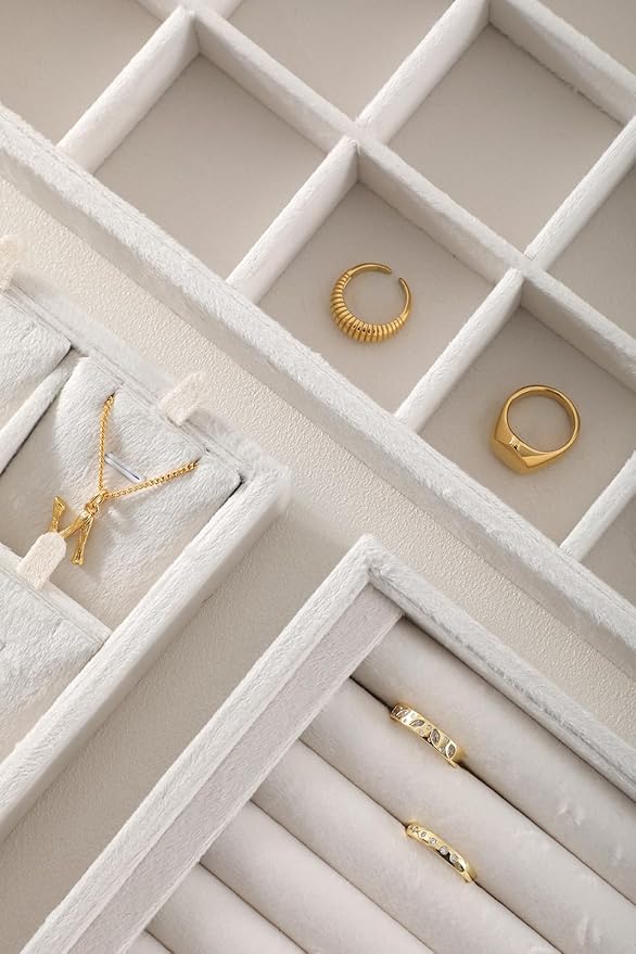 Necklace Storage Tray, Velvet Bracelet Display, Premium Jewelry Organizers,Luxury Bracelet Organizer,White Necklace Display