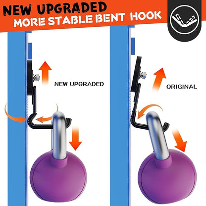 ULIBERMAGNET New Upgraded Large Magnetic Hooks,Strong Heavy Duty Magnet Hooks for Power Drill,Broom,Garden Tools, Pegboard, Garage, Workshop,Hardware, 2 Pack Magnet Storage Holder for Hanging(Black)