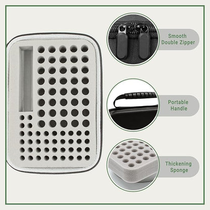 Battery Organizer Storage Case with Tester for AA AAA Button Battery Holder Carrying 3 Batteries Variety Pack 88 Batteries Zipper Mesh Bag (Batteries Not Included)