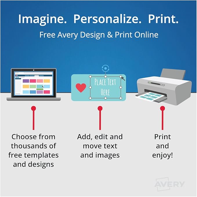 Avery Removable ID Labels, Sure Feed Technology, Removable Adhesive, 3-1/3" x 4", 150 Labels (6464) (Pack of 5)