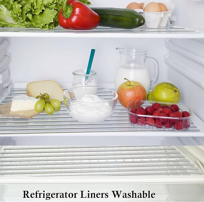 Shelf Liners for Kitchen Cabinets 11 Inch Wide X 20 Ft Non Adhesive Cabinet Drawer Liners Non Slip Clear Waterproof Closet Wire Pantry Shelves Liner Fridge Cupboard Mat for Kitchen Bathroom