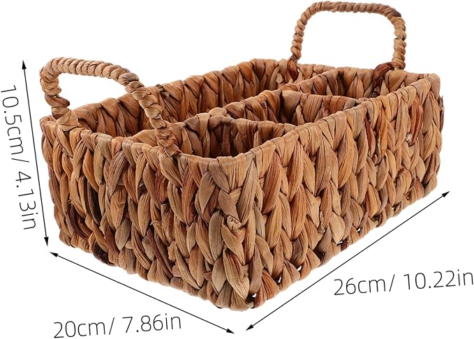 Rustic Woven Storage Basket Cutlery Storage Decor Fork Basket Desktop Cutlery Organizer