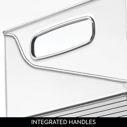 iDesign Stackable Storage Bin with Handles for Pantry or Fridge, Clear, Made in USA
