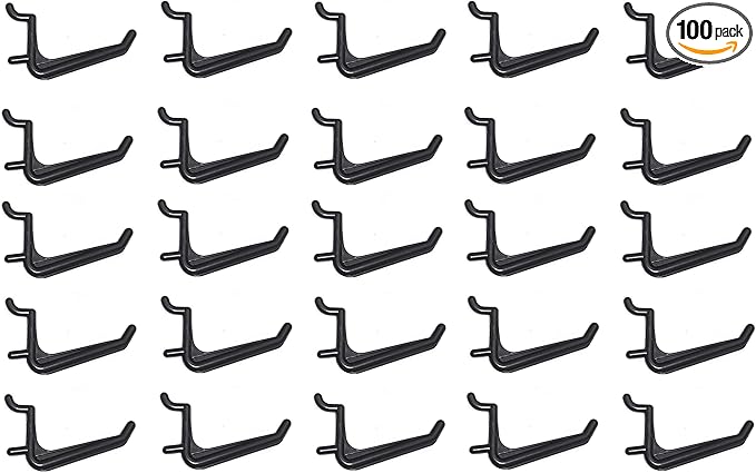 JSP Manufacturing Jumbo Pegboard Hooks Black Garage Tools Hammer Air Tool Storage Organization Jewelry (100)