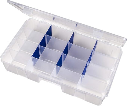 Flambeau Outdoors 7004R Tuff Tainer, Fishing Tackle Tray Box, Includes [9] Zerust Dividers, 16 Compartments - 16.5" x 9.75" x 3.25"